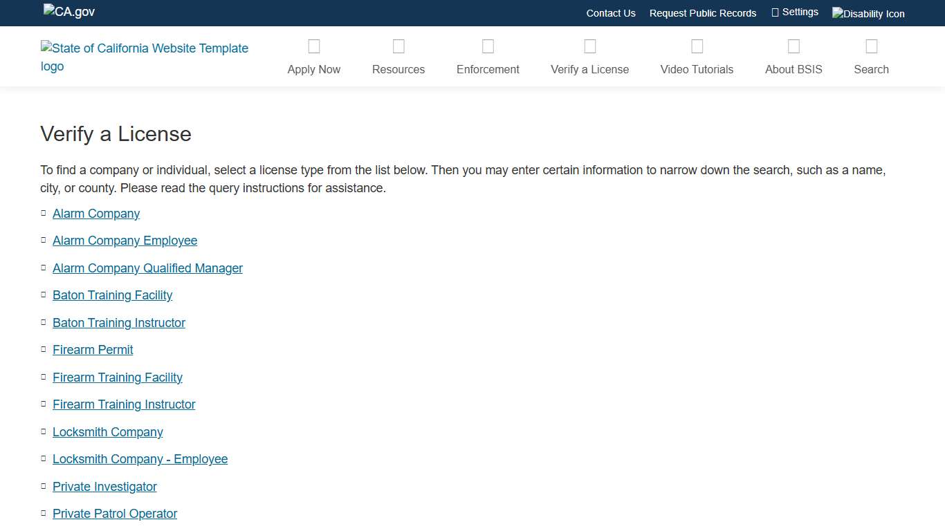 Bureau of Security and Investigative Services